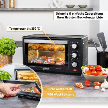 Міні-піч TZS First Austria 20L з регулюванням температури та таймером - для кухні та кемпінгу