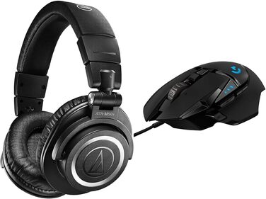 Бездротові навушники Audio-Technica M50xBT2 чорний комплект ігрової миші G502 HERO