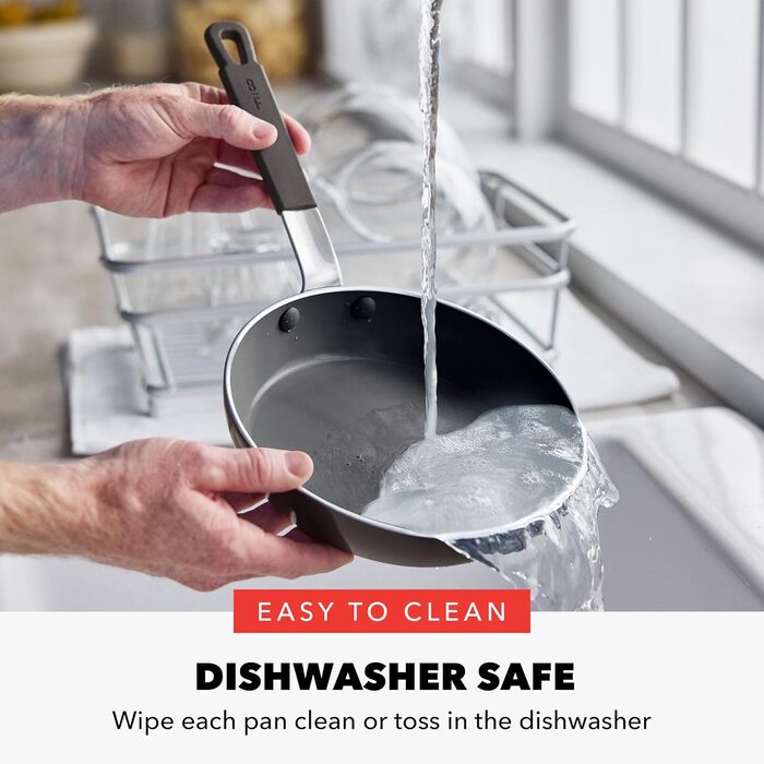 Набір кухонного посуду GreenPan x Bobby Flay 13 предметів: професійний алюміній, антипригарне покриття з кераміки без PFAS/PFOA, індукційний, силіконовий, безпечний для миття в посудомийній машині (сковорода 20 см)