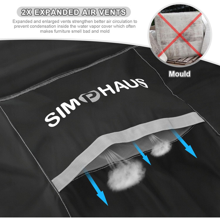 Чохол для садово-патіо меблів 85x85x80 см, вологостійкий, 420D Oxford, для захисту від погодних умов