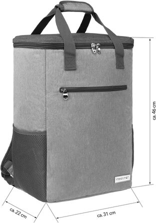 Рюкзак-холодильник Anndora світло-сірий 28 літрів