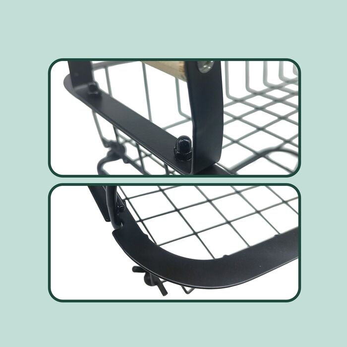 Relaxdays Двоярусний металевий фрутниця з ручками