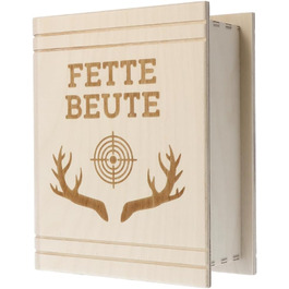 Скарбничка дерев'яна скарбничка подарунок для грошей скарбничка для грошей мисливські подарунки подарунки для мисливців 'Fette Beute'