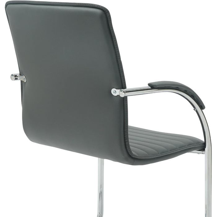 Набір з 2-х відкидних крісел Tira з штучної шкіри, сірого кольору, з м'яким сидінням