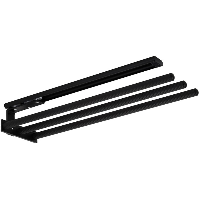 Тримач для рушників SOTECH TED, алюміній, розсувний, поворотний, чорний мат, 3-armig, 450-730 мм