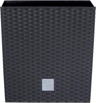 Квадратний горщик для квітів Prosperplast Rato, антрацит, 64 л, 39x39x40,5 см