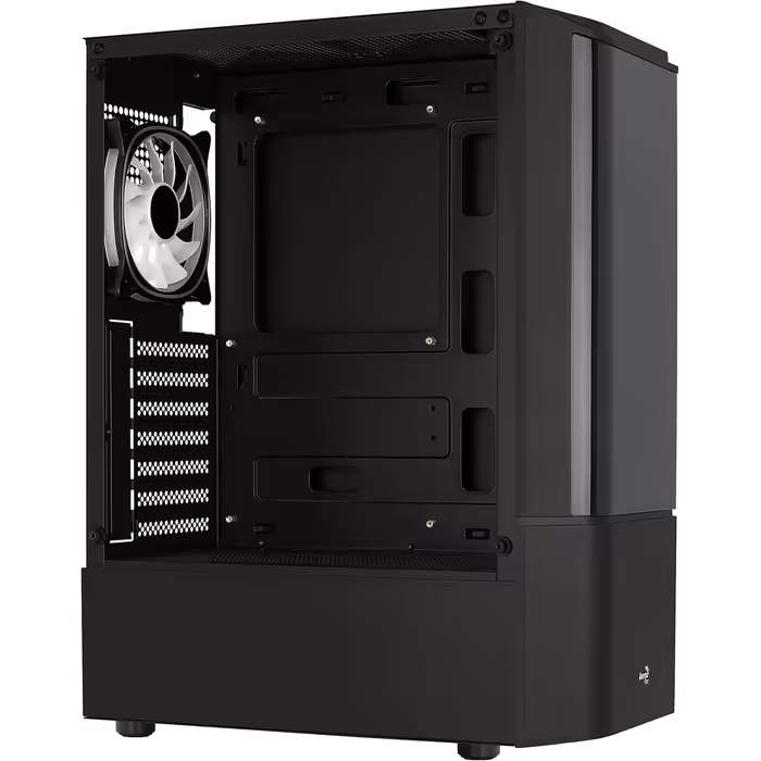 Комп'ютерний корпус ATX AeroCool Quantum v2 RGB із скляними панелями, чорний