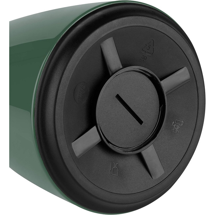 Термос Emsa Campo 1л з нержавіючої сталі, Quick Tip, 12 год тепла, 24 год холоду, темно-зелений