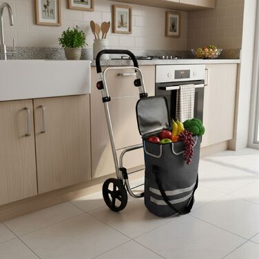 Складаний візок для покупок Relaxdays, об'єм 45 л