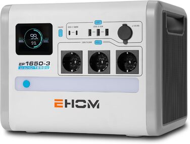 Сонячний генератор EHOM Power Station 512Wh LiFePO4 600 Вт, аварійне живлення для автофургону/дому/вулиці