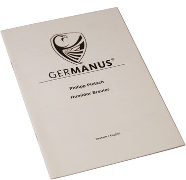 Х'юмідор для сигар GERMANUS'PRANDIUM преміум-класу з цифровим гігрометром чорного кольору, розрахований приблизно на 100 сигар