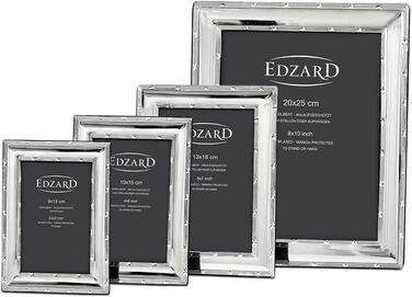 Рамка для картин EDZARD Melissa 13 x 18 см, посріблена, стійка до потьмяніння