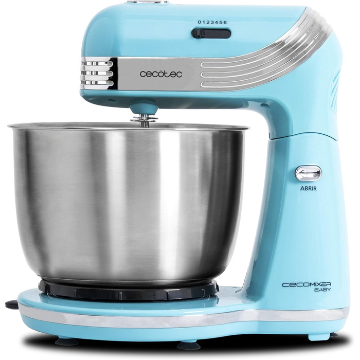 Кухонний комбайн Cecotec Cecomixer Easy: 250W, 3л, чаша з нержавіючої сталі, 5 функцій, 6 швидкостей, блакитний