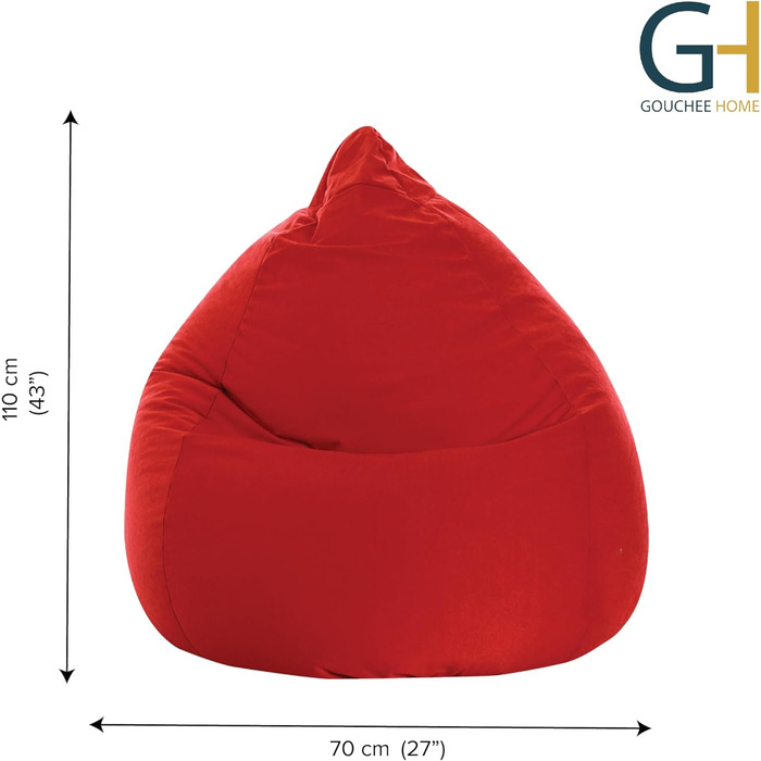 Сидяча точка BeanBag BeanBag Easy XL Red 220л Magma