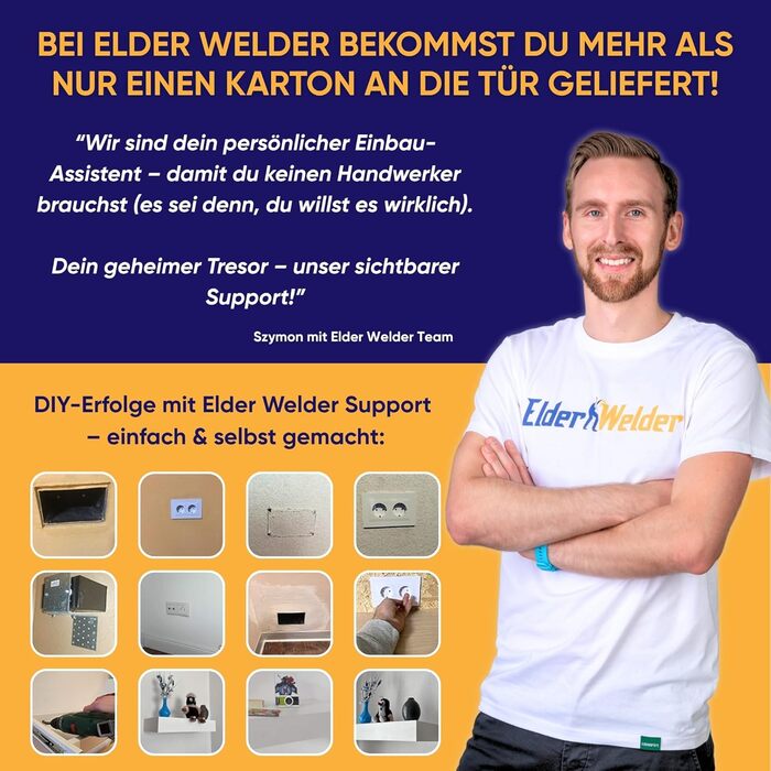 Сейф у розетці Elder Welder® | Сейф для зберігання грошей та цінностей | Вбудований у стіну | Міні-сейф з функцією фальш-розетки | Глибина 14 см