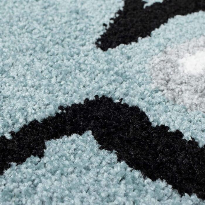 Килим міський дитячий килим bubble kids flat ворс з милим ведмедиком бірюзового синього кольору для дитячої кімнати Розмір 160х225 см 160 cmx225 см бензиново-синій