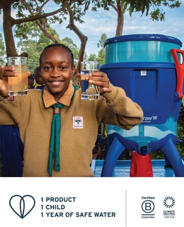 Фільтр для води LifeStraw Home: скляна кава з силіконовим дном, 1,6 л, Stormy Blue