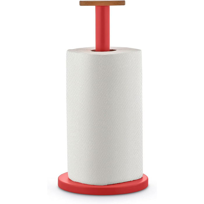 Тримач для паперових рушників Alessi Mattina BG05 R, сталь з епоксидним покриттям та бамбуком, червоний