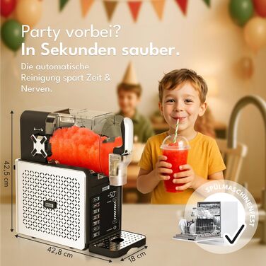 LEBENLANG Преміум машина для приготування сляш 2L - 5 режимів, швидка заморозка за 15 хв, з книгою рецептів та автоочищенням. Ідеальна для дому. Машина для сляш, фрозен сляш, сляшмейкер