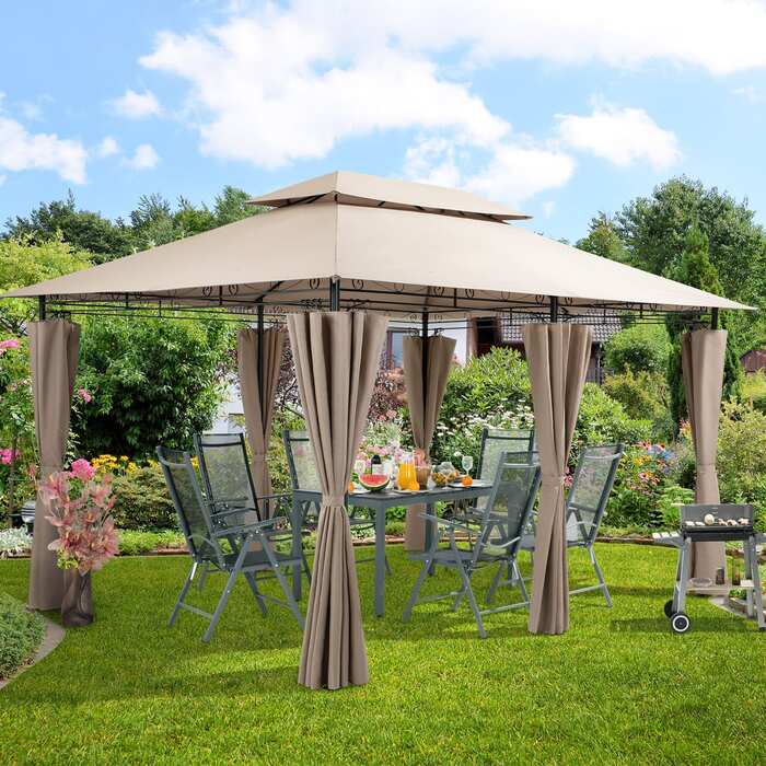 Альтанка Topaz Taupe 3х4м захист від ультрафіолету 50+