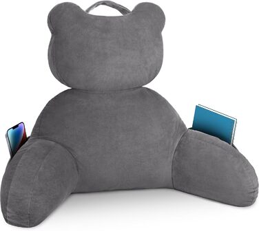 Подушка для читання TranquilRelax з кишенею для спини, велика подушка для сидіння в ліжку для дорослих, подушка для читання/відпочинку