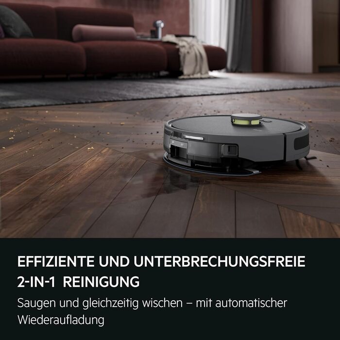 Робот-пилосос AEG AR71HW1DG з функцією миття, WiFi, LiDAR, 4000 Па, 14,4 В, 175 хв, 140 м², 0,28 л, сірий