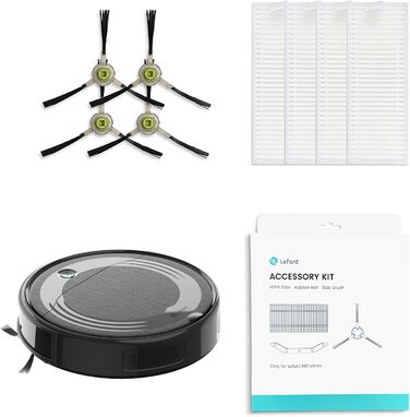 Робот-пилосос LEFANT M2Plus з функцією миття підлоги, 6000Pa, LiDAR-навігація, самоочищення, ідеально для шерсті тварин