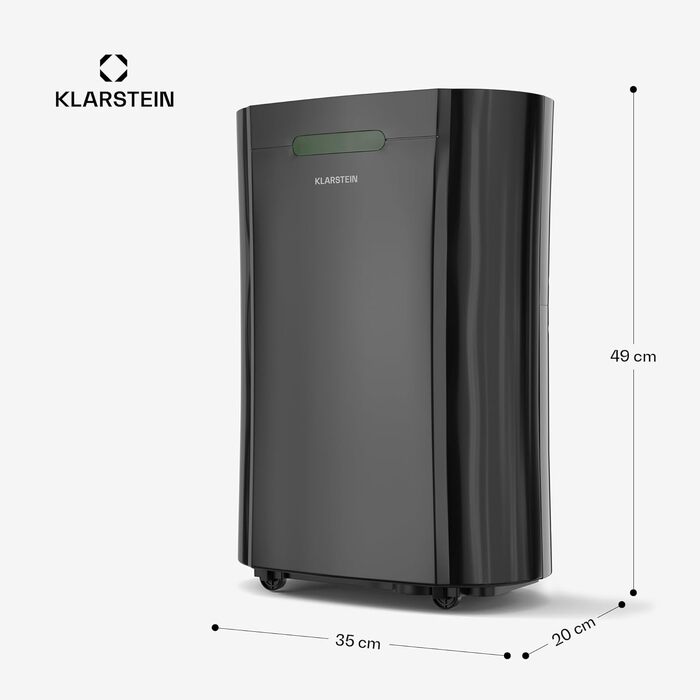 Klarstein AeroDry Smart 12l - електричний осушувач повітря 12л/день, білий, з Wi-Fi, LED дисплеєм та фільтром вугілля, для приміщень до 18м²