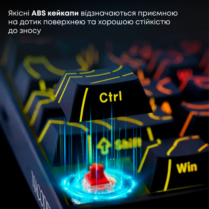 Дротова механічна клавіатура Ajazz NK68 Red switches Side Contour Black (NK68-R-S-B)