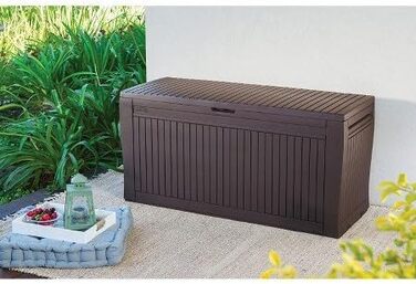 Водонепроникний ящик для подушок Koll Living 270л з вентиляцією, дерев'яний дизайн, витримує до 250 кг