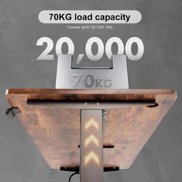 Електричний регульований стіл Devoko: ергономічний стіл для роботи та відпочинку (180 x 80 см, білий)