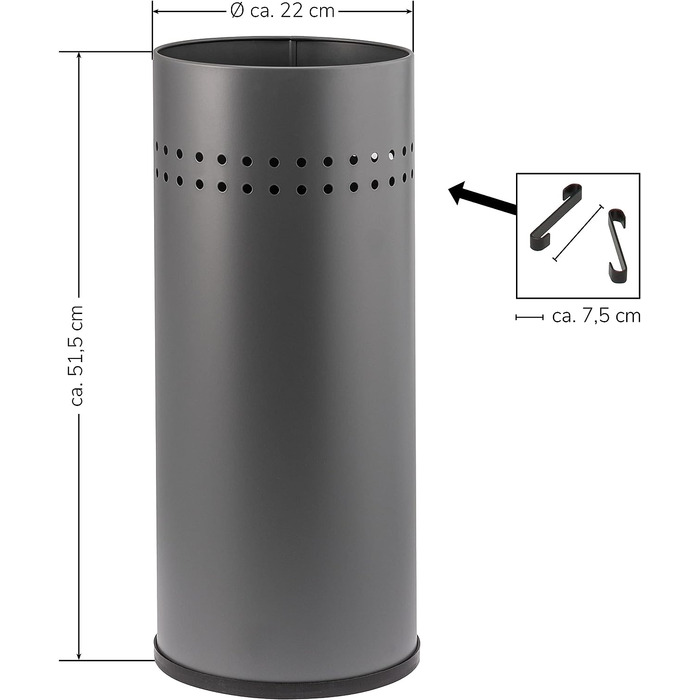 Підставка для парасольок Bremermann, підставка для парасольок, тримач парасольок (сірий)
