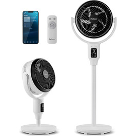 Вентилятор Pro Breeze AirFlo Standventilator: тихий, з пульт, LED-дисплей, 109 см, 2 режими, осциляція, 29 дБ, регулювання висоти, для дому, офісу, спальні, AirFlo WLAN