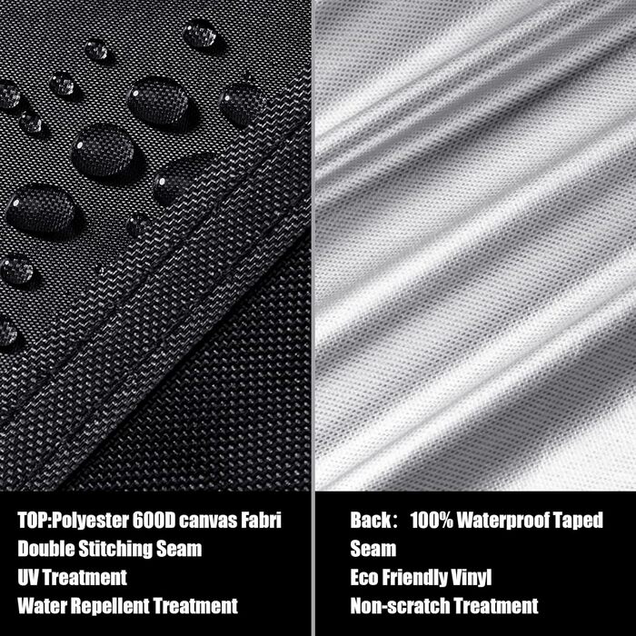 Водонепроникний чохол для садово-патіо меблів 600D Oxford, захист від пилу та УФ-променів, для саду та тераси (242x162x100cm, 250x150x75cm)