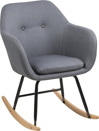 Крісло-гойдалка AC Design Furniture Wendy, метал, сірий (темно-сірий), 57x71x81 см