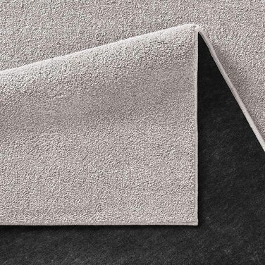 Килим таракарпет з коротким ворсом м'яке дизайнерське однотонне підлогове покриття Мадрид підходить для вітальні, дитячої, спальні та кухні сріблястий колір 080x150 см (140x200 см, сірий)