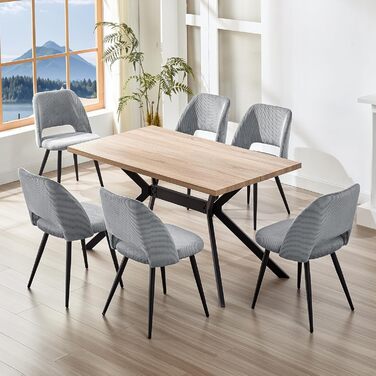 Набір обідніх стільців для їдальні, кухні, вітальні, спальні та зони відпочинку. М'який крісло-стілець з незалежними ніжками, оксамитова оббивка, зелений/сірий (2 шт.)