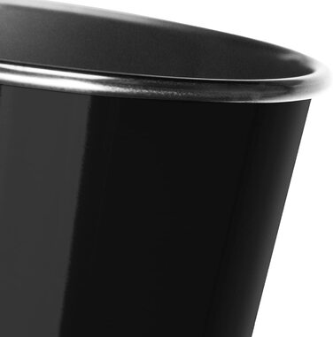 Чашка для пиття з нержавіючої сталі-високоякісна чашка для кемпінгу з нержавіючої сталі об'ємом 250 мл-Дорожня кружка, стійка до руйнування і не містить бісфенолу А (03 шт. - чорний), 6 шт.