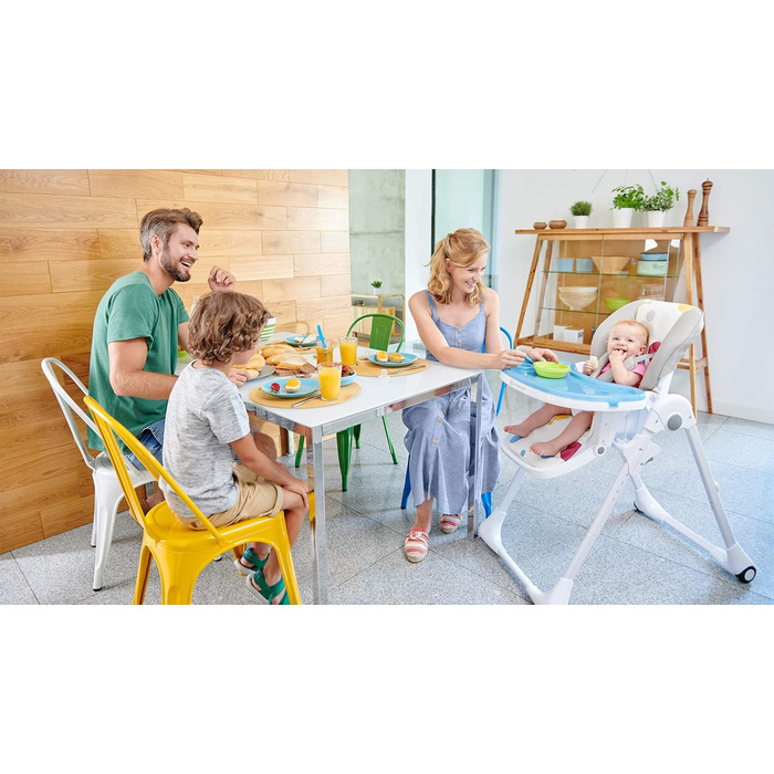 Дитячий стільчик Kinderkraft Yummy Single - сірий, для годування, від народження, регульована підніжка, PU обтяжка, легко миється