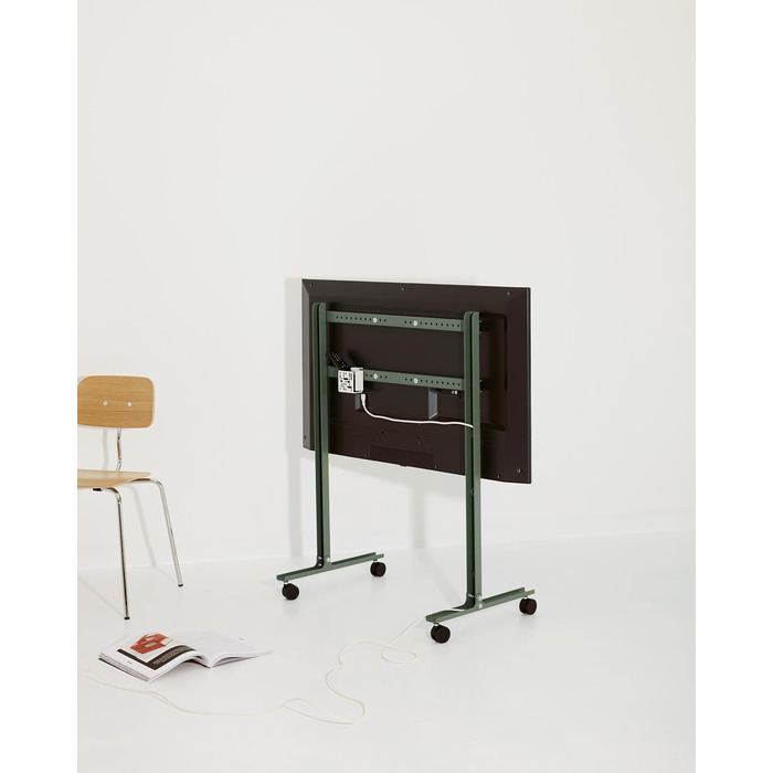 Підставка для телевізора на колесах, 40-70 дюймів | Мобільна підставка для ТВ | Сірий/Mossy Green