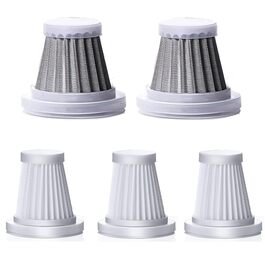 Акумуляторний ручний пилосос 4-в-1 потужністю 22000Па, бездротовий електроповітродув з 3 режимами швидкості для авто, дому, офісу та шерсті тварин (набір з 5 фільтрів)