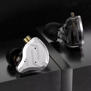 Вушний монітор KZ ZS10 Pro, навушники 4BA1DD, для музикантів, чорний з мікрофоном