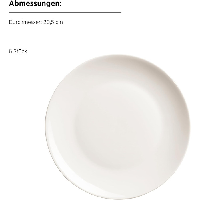 MÄSER Belmira - класичний кавовий сервіс на 6 осіб (18 предметів), порцеляна, білий