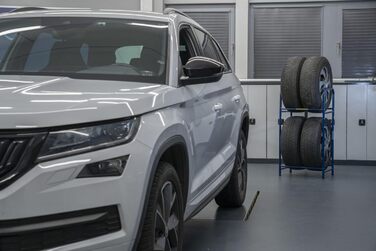 Стеляж для шин Goodyear на 4 шини, блакитний, 2 рівні, регульована висота, до 120 кг