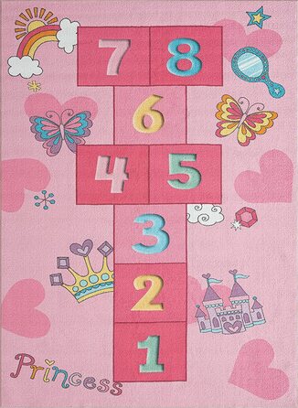 Дитячий килим Happy Life, дитячий килим, килимок для ігор, що миється, килимок з цифрами, надувний килим, цифри, круглі, рожеві, 20