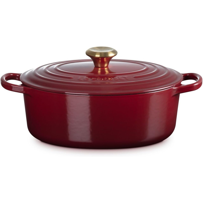 Le Creuset Signature Чавунний Бражульник з кришкою, овальний, 27 см, 7.5 л, для всіх типів плит, включаючи індукцію, колір Chambray