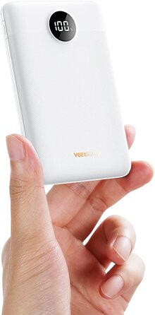 Міні-павербанк VEEKTOMX 22.5 Вт 10000 мАг USB C PD3.0 QC3.0 для iPhone, Samsung, Xiaomi тощо (Білий)