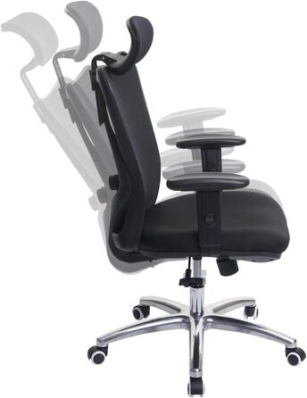 Офісне крісло Mendler HWC-J86, ергономічне, регульована поперекова підтримка, до 150 кг, чорний/оранжевий (без підніжки)