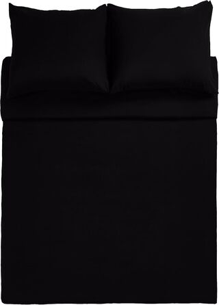 Набір підковдр Domopolis Basics King Microfiber Black, 200х200 см 2 наволочки 80х80 см