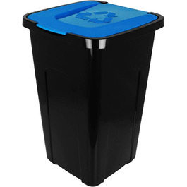 Відро для сміття TW24 об'ємом 50 л для вторинної переробки з вибором кольору відро для сміття з відкидною кришкою відро для сміття відро для сміття (синій)